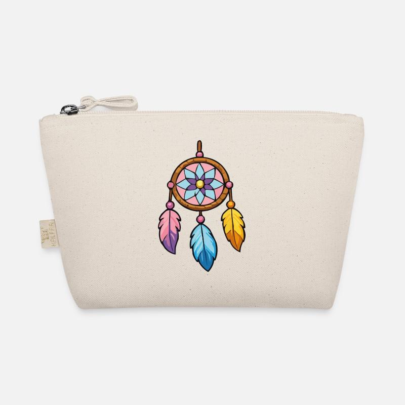 Bunter Traumfänger mit Blütenstern Bio-Täschchen