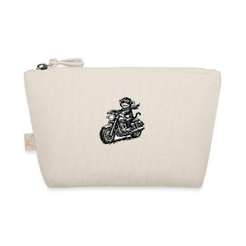 Monkey on motorcycle sketch style - Organic Pouch - nature - Front
