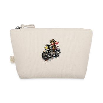 Monkey on motorcycle color explosion - Organic Pouch - nature - Front