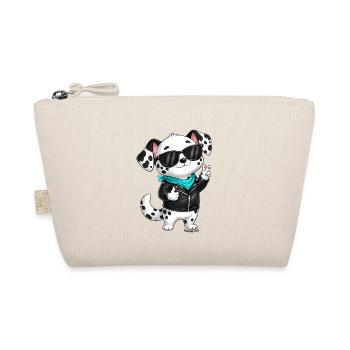 Little Dalmatian Peace Sign - Organic Pouch - nature - Front