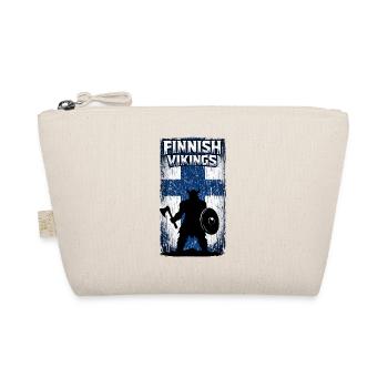 Finnish Vikings – Viking Warrior Finland Flag - Organic Pouch - nature - Front