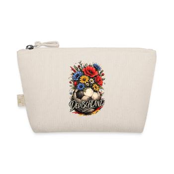Floral Fußball Ball Deutschland - Bio-Täschchen - Natur - Vorne