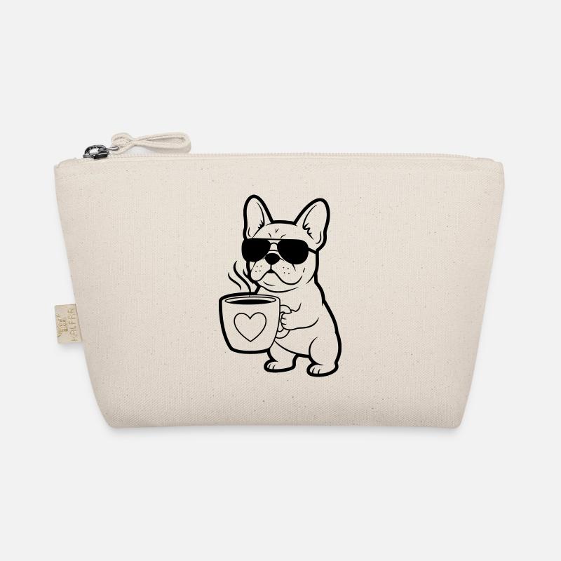 Frenchie Dog Coffee Outline Organic Pouch