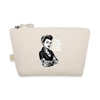 Pin-Up Rockabella : Fille tatouée hors-la-loi & veste en cuir - Trousse biologique - nature - Devant