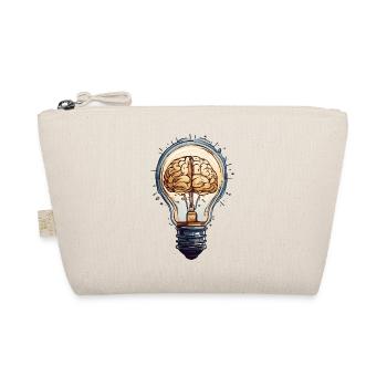 Thought Lamp: Brain Ideas in Light Bulb - Organic Pouch - nature - Front
