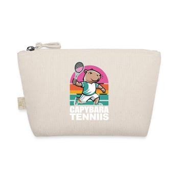 Capybara Tenniis Drôle Capybara Tennis Rétro - Trousse biologique - nature - Devant