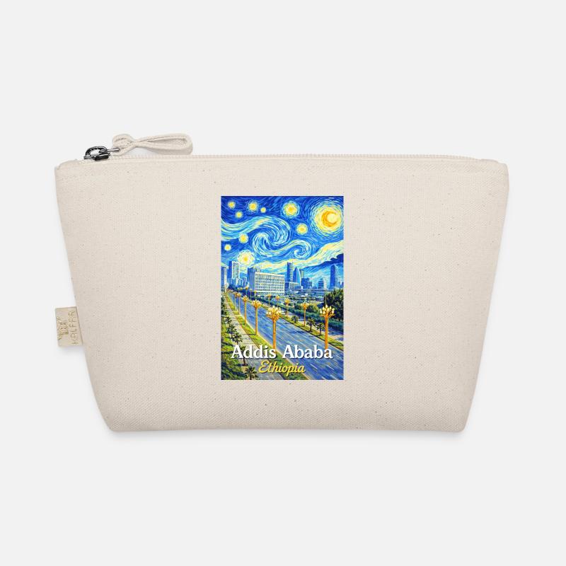 Addis Ababa Night Skyline Art Organic Pouch