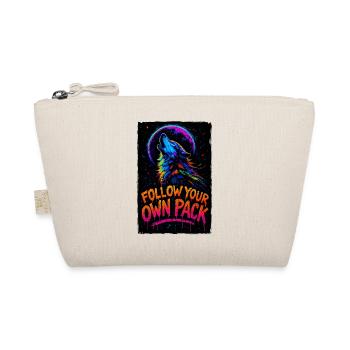 Alpha Wolf Multicolor Design Follow Your Own Pack - Organic Pouch - nature - Front