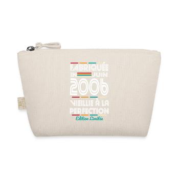 Anniversaire 20 ans - Fabriquée en Juin 2006 - Trousse biologique - nature - Devant