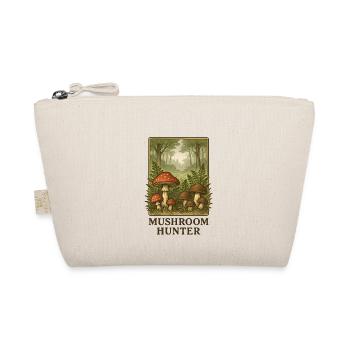 Pilzjäger Waldmotiv Vintage - Bio-Täschchen - Natur - Vorne