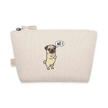 NÖ Pug Eigensinniger Mops-Charme - Bio-Täschchen - Natur - Vorne