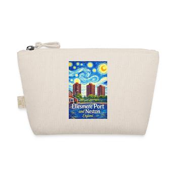 Ellesmere Port & Neston England Skyline - Bio-Täschchen - Natur - Vorne