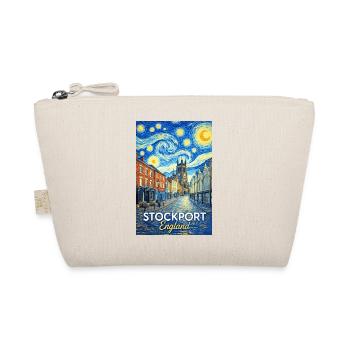 Stockport England Starry Night Street Scene - Organic Pouch - nature - Front