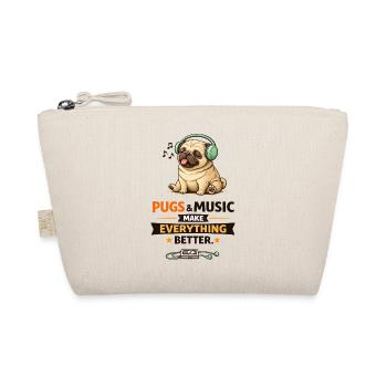 Pug Beats: Music Makes Everything Better - Organic Pouch - nature - Front