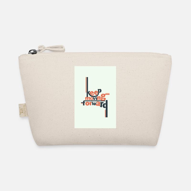 Keep Moving Forward Minimal Typography Organic Pouch