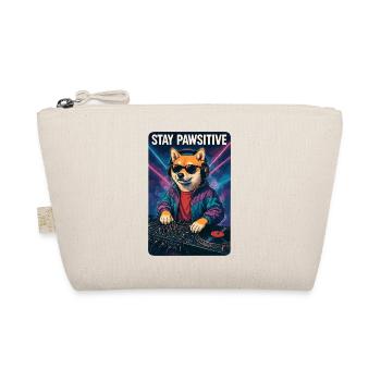 Shiba Inu DJ Stay Pawsitive Streetwear Club - Organic Pouch - nature - Front