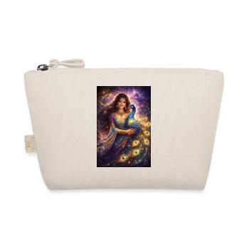 Mystical Indian Woman with Peacock - Organic Pouch - nature - Front