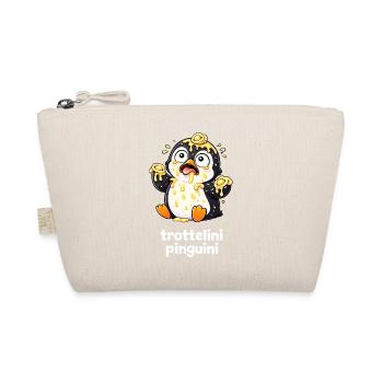 Trottelini Pinguini – Lustiger Pasta Pinguin - Bio-Täschchen - Natur - Vorne