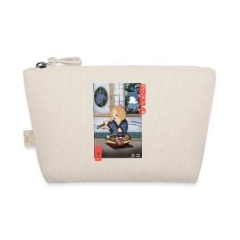 Kawaii Cat Eating Ramen Shirt - Organic Pouch - nature - Front