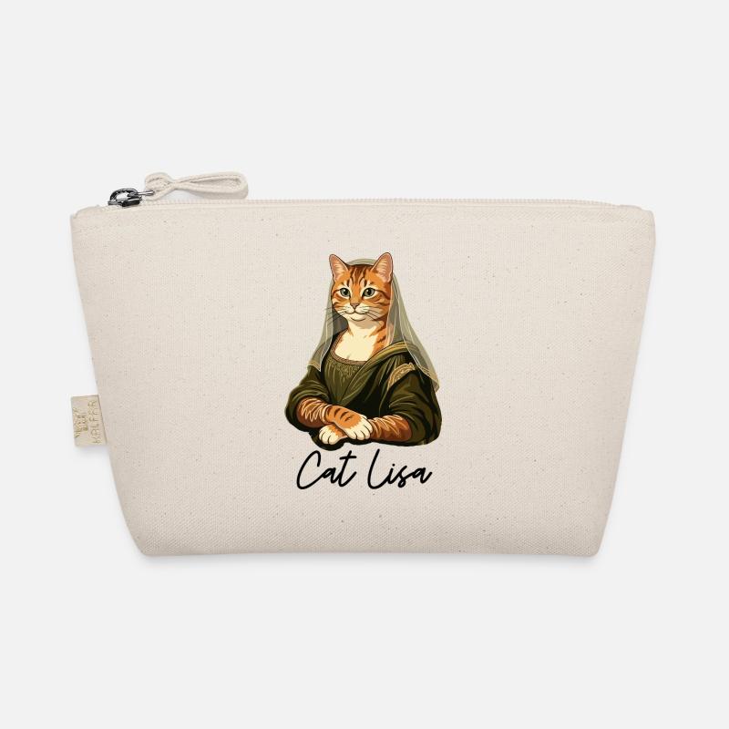 Katze Lisa Ginger Katze Mona Lisa Kunstparodie Bio-Täschchen