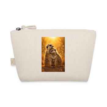 Erdmännchen Umarmung - Bio-Täschchen - Natur - Vorne
