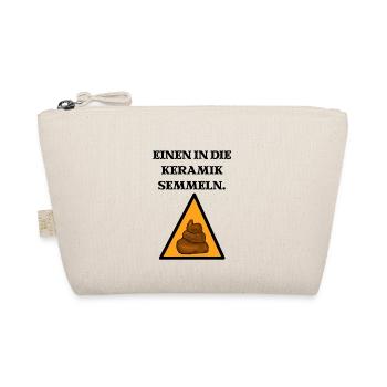 Keramikabteilung Klo Stuhlgang Witziges Schild - Bio-Täschchen - Natur - Vorne