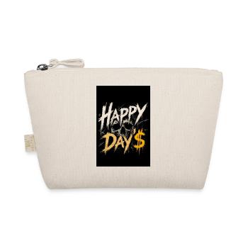 Grunge Skull Happy Day$ design - Organic Pouch - nature - Front
