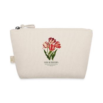 Vintage Red Tulips Botanical Floral Illustration  - Organic Pouch - nature - Front