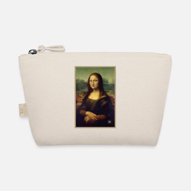 Mona Lisa misstrauisch und wertend Bio-Täschchen
