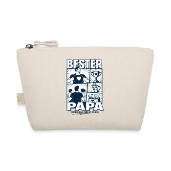 Bester Papa Superheld Design - Bio-Täschchen - Natur - Vorne