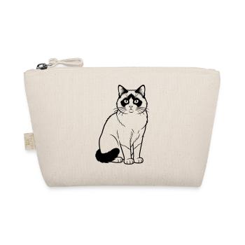 Schneeschuhkatze - Bio-Täschchen - Natur - Vorne