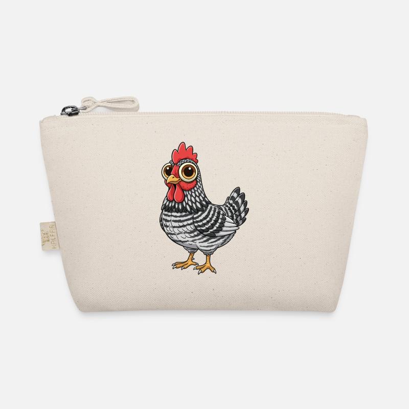 Funny Amrock - Chicken with Stripe Pattern Organic Pouch