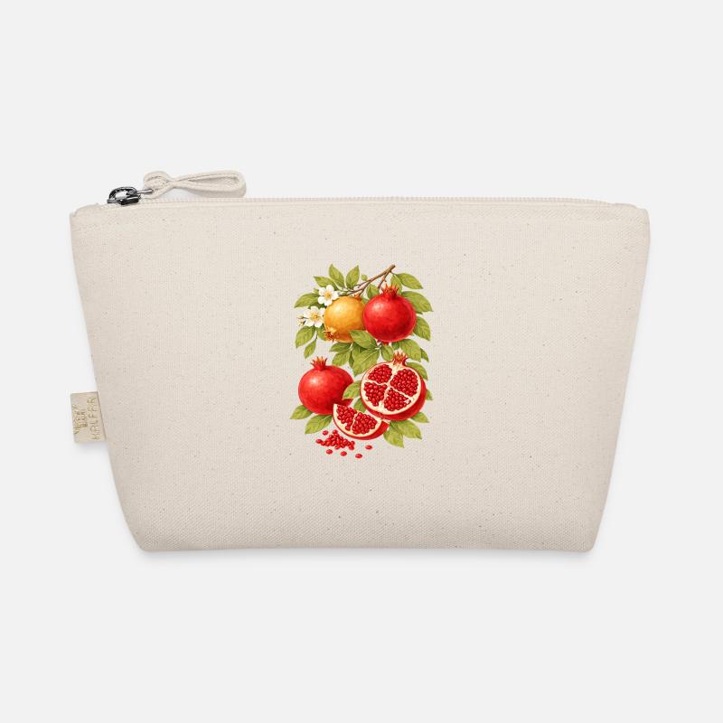 Granatapfel Arrangement – Botanischer Vintage Styl - Bio-Täschchen - Natur