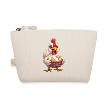 Huhn mit Eierkorb - Bio-Täschchen - Natur - Vorne