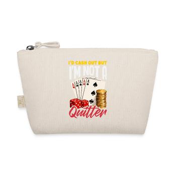 Don't Give Up Poker Casino Dice Card Game - Organic Pouch - nature - Front