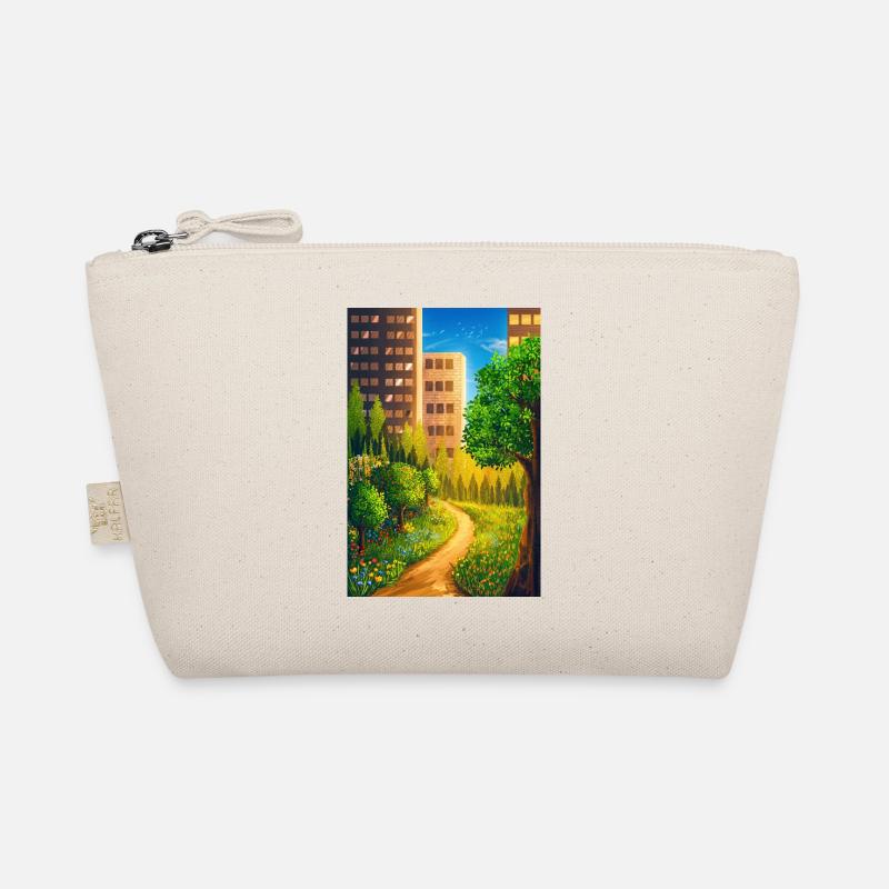 Green route between skyscrapers Organic Pouch