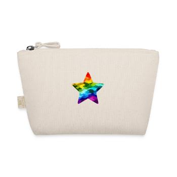 Rainbow Mosaic Star - Organic Pouch - nature - Front