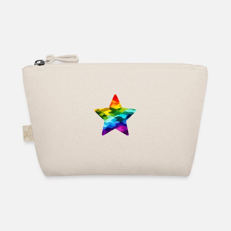 Rainbow Mosaic Star Organic Pouch