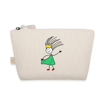 Joie Couronnée : Sketch minimaliste de princesse - Trousse biologique - nature - Devant