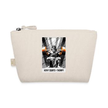 Squat Is My Therapy – Kniebeuge T-Shirt - Trousse biologique - nature - Devant