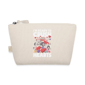 Retro Heart Valentine's Day Design Love - Organic Pouch - nature - Front