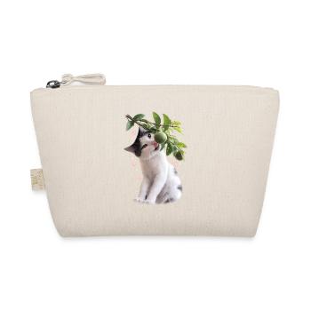 Curious cat with lime on branch - Organic Pouch - nature - Front