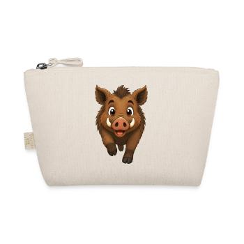 Wild boar running - Organic Pouch - nature - Front