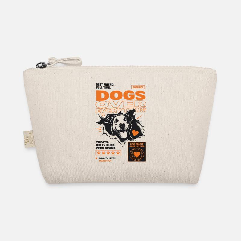 Dogs Over Everything Fun Dog Design Organic Pouch