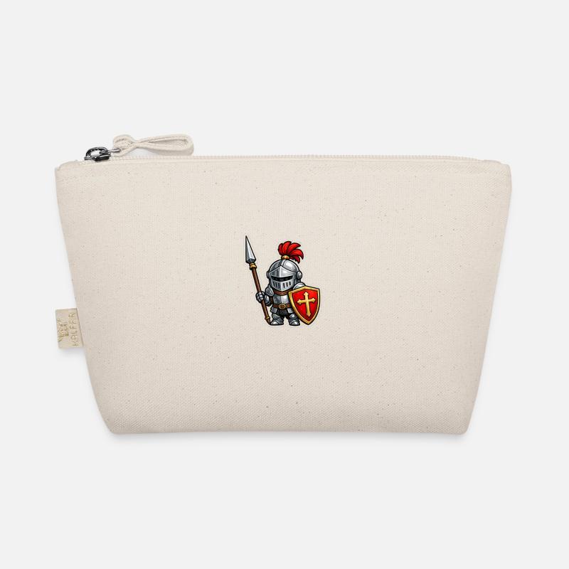Little knight with lance . AI generated Organic Pouch