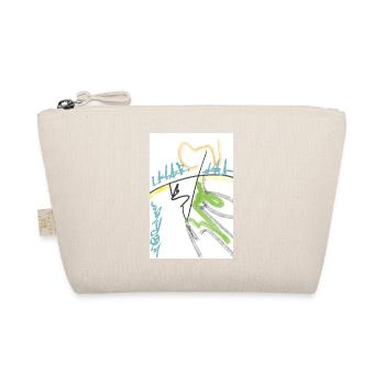 Heart Line Graffiti Abstract - Organic Pouch - nature - Front