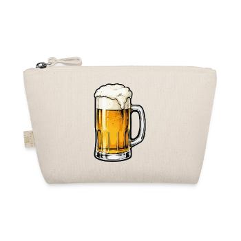 Beer mug illustration with foam - Organic Pouch - nature - Front