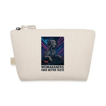 Weimaraner DJ: Elegant in the club with headphones - Organic Pouch - nature - Front