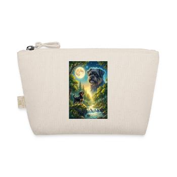 Howling to the Moon Meme Animal Dog Monkey Pinscher - Organic Pouch - nature - Front