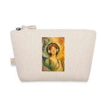 Frau im Stil des Art Nouveau mit Kopfhörern . 1 - Bio-Täschchen - Natur - Vorne